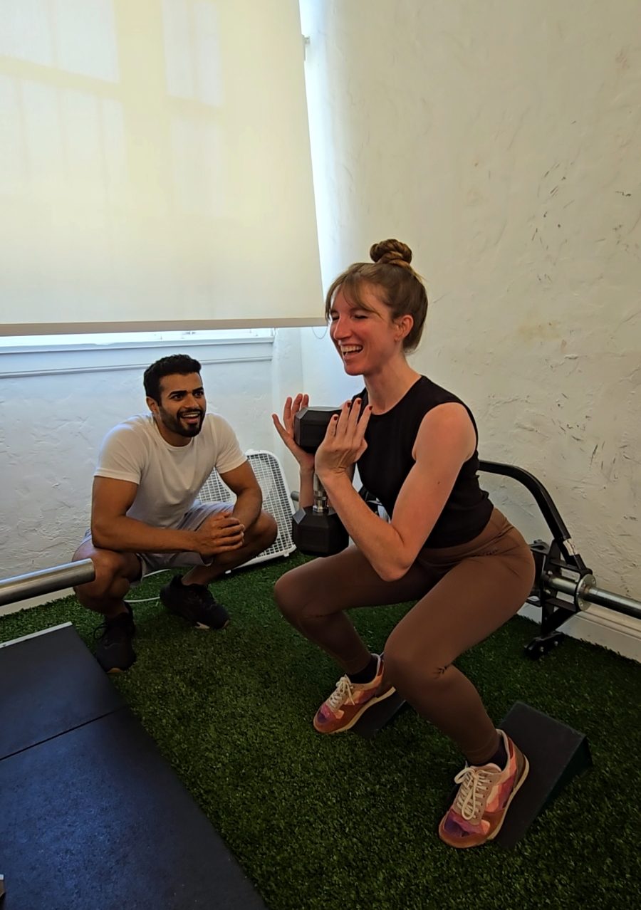 Coaching squat technique